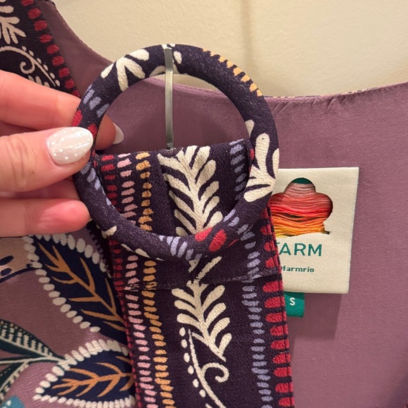 Farm Rio Wild Night Lavendar belted mini dress - Picture 8 of 10